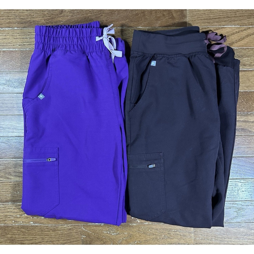 FIGS Zamora Technical Collection Jogger Scrub Pant Cargo Zip Pocket Womens Small